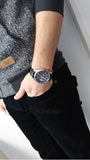 Guess Exec Chronograph Quartz Black Dial Black Leather Strap Watch for Men - W0076G1 Authentic Buy Shop Now