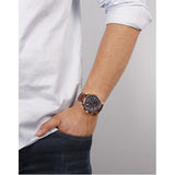 Guess Persuit Chronograph Blue Dial Brown Leather Strap Watch for Men - W0500G1 Authentic Buy Shop Now