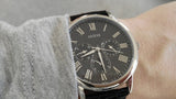 Guess Wafer Analog Black Dial Black Leather Strap Watch For Men - W70016G1 Authentic Buy Shop Now
