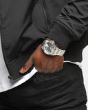 Guess Zeus Multifunction Diamonds Silver Dial Silver Steel Strap Watch for Men - GW0209G1 Authentic Buy Shop Now