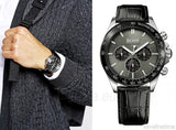 Hugo Boss Ikon Grey Dial Black Leather Strap Watch for Men - 1513177 Authentic Buy Shop Now