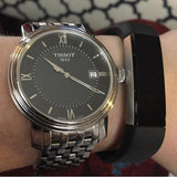 Tissot T Classic Bridgeport Black Dial Silver Steel Strap Watch For Men - T097.410.11.058.00 Authentic Buy Shop Now