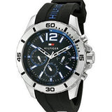 Tommy Hilfiger Sport Multifunction Black Dial Black Rubber Strap Watch for Men - 1791143 Authentic Buy Shop Now