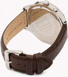 Tommy Hilfiger Gavin Chronograph White Dial Brown Leather Strap Watch for Men - 1791467 Authentic Buy Shop Now