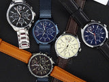 Tommy Hilfiger Gavin Chronograph Blue Dial Blue Mesh Bracelet Watch for Men - 1791471 Authentic Buy Shop Now