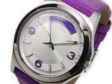 Marc Jacobs Baby Dave Silver Dial Purple Leather Strap Watch for Women - MBM1262 Authentic Buy Shop Now