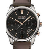 Hugo Boss Time One Black Dial Brown Leather Strap Watch for Men - 1513448 Authentic Buy Shop Now