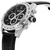 Hugo Boss Ikon Black Dial Black Leather Strap Watch for Men - 1513178 Authentic Buy Shop Now