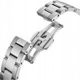 Daniel Wellington Iconic Link Pink Dial Silver Steel Strap Watch For Women - DW00100327 Authentic Buy Shop Now