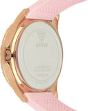 Guess Sparkling Diamonds Pink Dial Pink Rubber Strap Watch for Women - W0032L9 Authentic Buy Shop Now