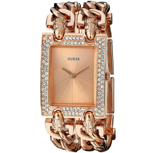 Guess Mod Heavy Metal Diamonds Rose Gold Dial Rose Gold Steel Strap Watch for Women - W0072L3 Authentic Buy Shop Now