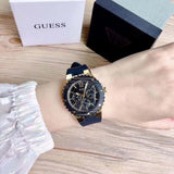 Guess Overdrive Black Dial Black Rubber Strap Watch for Women - W0149L4 Authentic Buy Shop Now