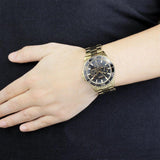 Guess BFF Multifunction Black Dial Gold Steel Strap Watch for Women - W0231L3 Authentic Buy Shop Now
