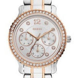 Guess Enchanting Diamonds Silver Dial Two Tone Steel Strap Watch for Women - W0305L3 Authentic Buy Shop Now