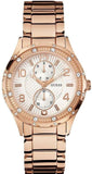 Guess Siren Diamonds White Dial Rose Gold Steel Strap Watch for Women - W0442L3 Authentic Buy Shop Now