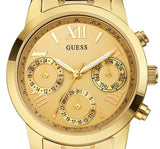Guess Mini Sunrise Quartz Gold Dial Gold Steel Strap Watch For Women - W0448L2 Authentic Buy Shop Now