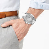 Guess Atlas Chronograph Silver Dial Silver Steel Strap Watch For Men - W0668G7 Authentic Buy Shop Now