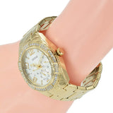 Guess Luna Diamonds White Dial Gold Steel Strap Watch for Women - W0729L2 Authentic Buy Shop Now