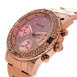 Guess Confetti Pink Dial Rose Gold Steel Strap Watch For Women - W0774L3 Authentic Buy Shop Now