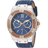 Guess Limelight Quartz Analog Blue Dial Blue Denim Strap Watch For Women - W0775l10 Authentic Buy Shop Now