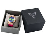 Guess Limelight Quartz Multicolor Dial Red Leather Strap Watch For Women - W0775L4 Authentic Buy Shop Now
