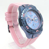 Guess Limelight Blue Dial Pink Rubber Strap Watch For Women - W0775L5 Authentic Buy Shop Now