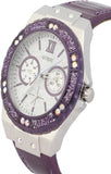 Guess Limelight Quartz Silver Dial Purple Leather Strap Watch For Women - W0775L6 Authentic Buy Shop Now