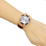 Guess Limelight Quartz White Dial Brown Leather Strap Watch For Women - W0775L7 Authentic Buy Shop Now
