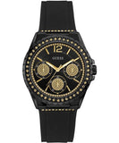 Guess Starlight Black Dial Black Rubber Strap Watch for Women - W0846L1 Authentic Buy Shop Now