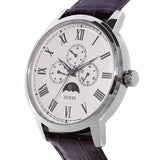 Guess Delancy Quartz White Dial Brown Leather Strap Watch For Men - W0870G1 Authentic Buy Shop Now