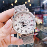 Guess Delancy White Dial Silver Mesh Bracelet Watch for Men - W0871G4 Authentic Buy Shop Now
