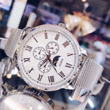 Guess Delancy White Dial Silver Mesh Bracelet Watch for Men - W0871G4 Authentic Buy Shop Now