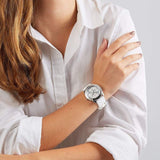 Guess G Twist Quartz White Dial White Silicone Strap Watch For Women - W0911L1 Authentic Buy Shop Now