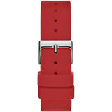 Guess G-Twist Silver Dial Red Rubber Strap Watch for Women - W0911L9 Authentic Buy Shop Now