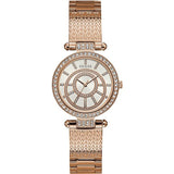 Guess Muse Quartz Silver Dial Rose Gold Steel Strap Watch For Women - W1008L3 Authentic Buy Shop Now
