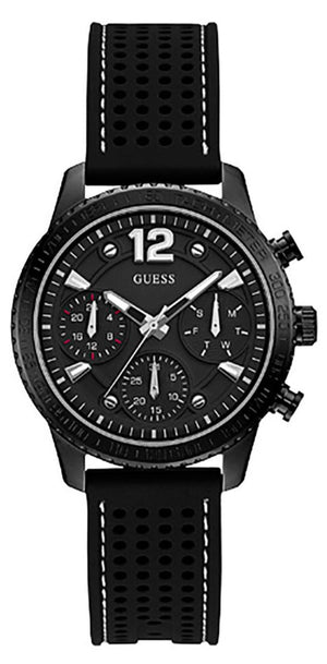 Guess Marina Chronograph Black Dial Black Rubber Strap Watch for Women - W1025L3 Authentic Buy Shop Now