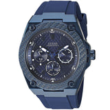 Guess Legacy Blue Dial Blue Rubber Strap Watch for Men - W1049G7 Authentic Buy Shop Now