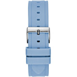 Guess Limelight Crystals White Dial Blue Rubber Strap Watch for Women - W1053L5 Authentic Buy Shop Now