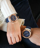 Guess Legacy Analog Blue Dial Blue Denim Strap Watch for Men - W1058G1 Authentic Buy Shop Now