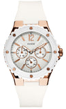 Guess Overdrive Analog White Dial White Rubber Strap Watch for Women - W10614L2 Authentic Buy Shop Now