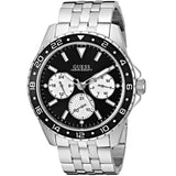 Guess Odyssey Black Dial Silver Steel Strap Watch For Men - W1107G1 Authentic Buy Shop Now