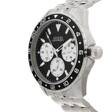 Guess Odyssey Black Dial Silver Steel Strap Watch For Men - W1107G1 Authentic Buy Shop Now