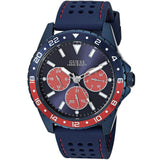 Guess Odyssey Analog Blue Dial Blue Rubber Strap Watch For Men - W1108G1 Authentic Buy Shop Now