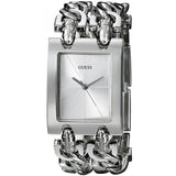 Guess Mod Heavy Metal Silver Dial Silver Steel Strap Watch For Women - W1117L1 Authentic Buy Shop Now
