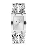 Guess Mod Heavy Metal Silver Dial Silver Steel Strap Watch For Women - W1117L1 Authentic Buy Shop Now