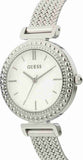 Guess Quartz Silver Dial Silver Mesh Bracelet Watch For Women - W1152L1 Authentic Buy Shop Now
