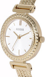 Guess Quartz White Dial Gold Steel Strap Watch For Women - W1152L2 Authentic Buy Shop Now