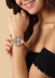 Guess Frontier Diamonds Rose Gold Dial Rose Gold Steel Strap Watch For Women - W1156L3 Authentic Buy Shop Now