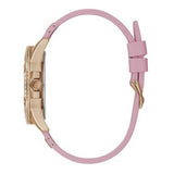 Guess Frontier Diamonds Rose Gold Dial Pink Rubber Strap Watch For Women - W1160L5 Authentic Buy Shop Now