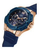 Guess Genesis Quartz Blue Dial Blue Silicone Strap Watch For Men - W1254G3 Authentic Buy Shop Now